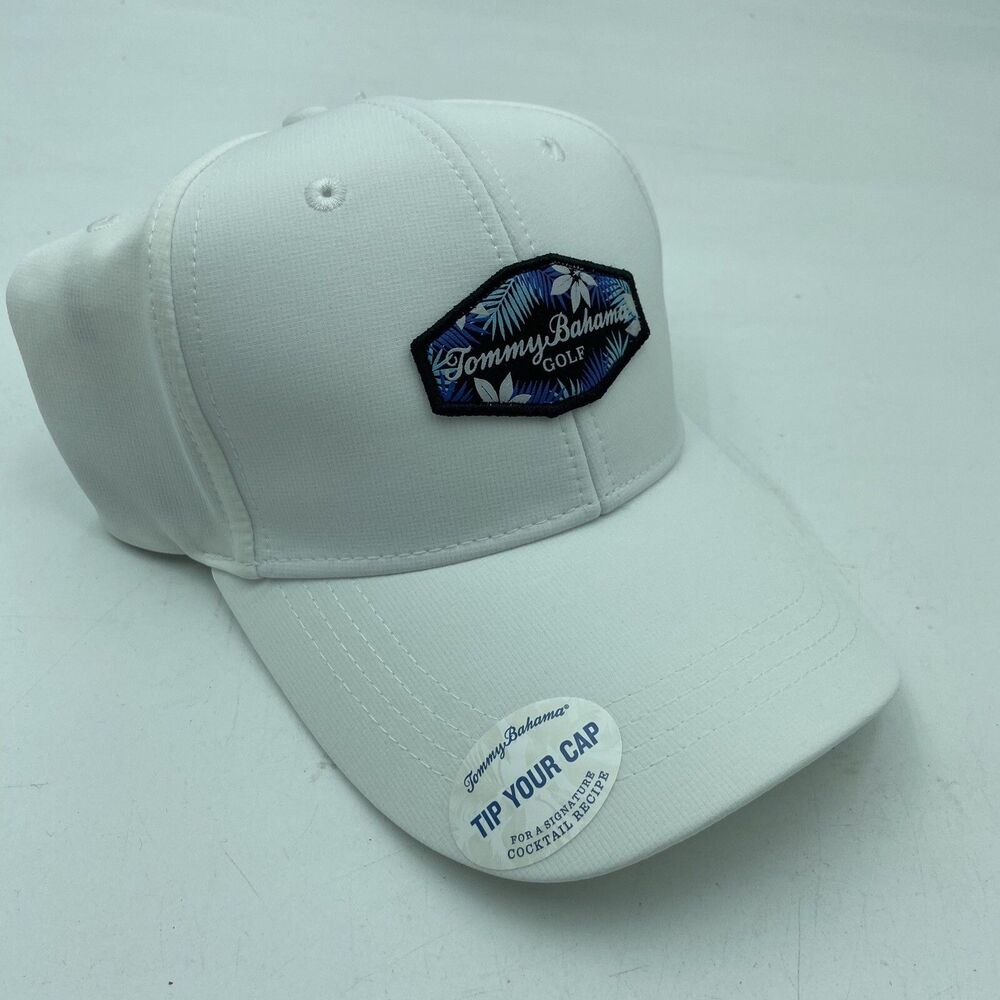 Tommy Bahama Golf Hat Snapback Cap White Cocktail Recipe On The Inside NWT